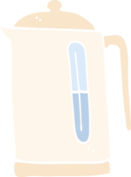 flat color illustration cartoon kettle png