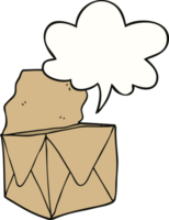 cartoon package and speech bubble png