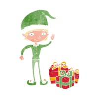 cartoon christmas elf png