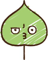 dessin à la craie de feuilles png