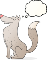 thought bubble cartoon wolf png