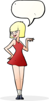 cartoon pretty woman with speech bubble png