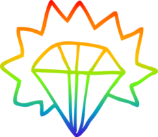 Regenbogen-Gradientenlinie, die Cartoon-Riesenrubin zeichnet png