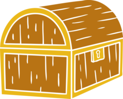 cartoon doodle of a treasure chest png