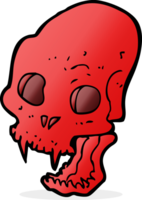 cartoon spooky vampire skull png