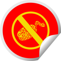 circular peeling sticker cartoon no movies allowed sign png