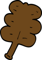 cartoon doodle autumnal leaf png