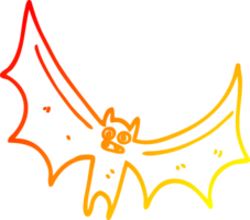 warme Gradientenlinie Zeichnung Cartoon-Fledermaus png