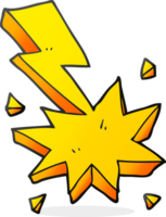 símbolo de ataque de iluminação dos desenhos animados png