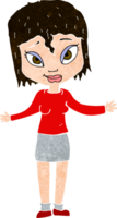 cartoon woman shrugging shoulders png