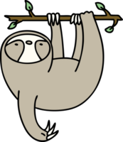 sloth hanging from branch png