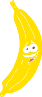 flat color illustration of a cartoon banana png