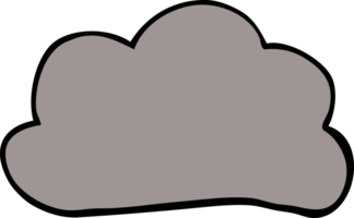 nuage de temps de doodle de dessin animé png