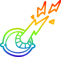 regenbooggradiënt lijntekening cartoon spookachtige magische oogbol png