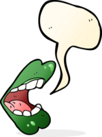 cartoon halloween mouth with speech bubble png