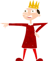 cartoon pointing prince png