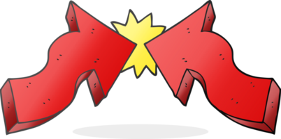 cartoon pointing arrows png