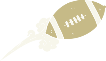 flat color illustration of a cartoon football png