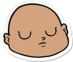 sticker of a cartoon bald man png