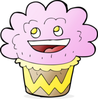 cartoon happy cupcake png