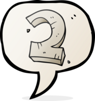 speech bubble cartoon stone number two png