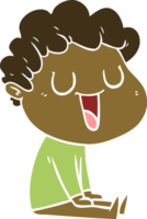 ridendo piatto colore stile cartone animato uomo png