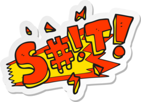 sticker of a cartoon swearword png