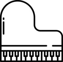 Grand Piano outline illustration vector