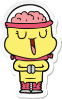 sticker of a happy cartoon robot png