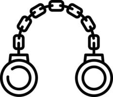 Handcuffs outline illustration vector