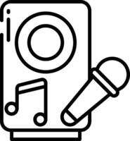 speaker box outline illustration vector