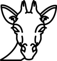 jirafa contorno ilustración vector