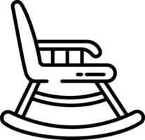 chair outline illustration vector