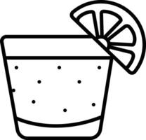 Tequilla Shot outline illustration vector