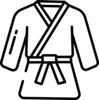 Kimono outline illustration vector