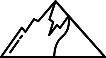 mountain valley outline illustration vector