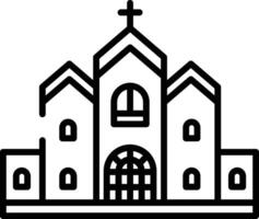 Church outline illustration vector