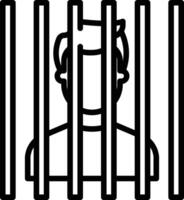 Jail outline illustration vector