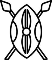 shield outline illustration vector
