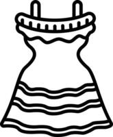 Mexican dress outline illustration vector