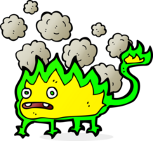 pequeño demonio de fuego de dibujos animados png