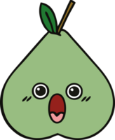 cute cartoon green pear png