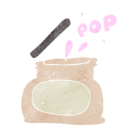 retro cartoon popping jar png