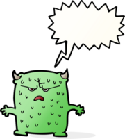 cartoon little alien with speech bubble png