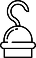 Hook outline illustration vector