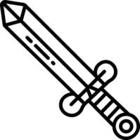 espada contorno ilustración vector