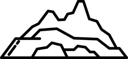 smoky mountain outline illustration vector