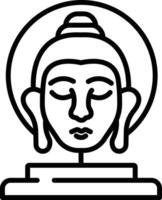 Buddha outline illustration vector