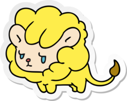 sticker cartoon kawaii cute lion cub png