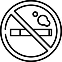 No Smoking zone outline illustration vector